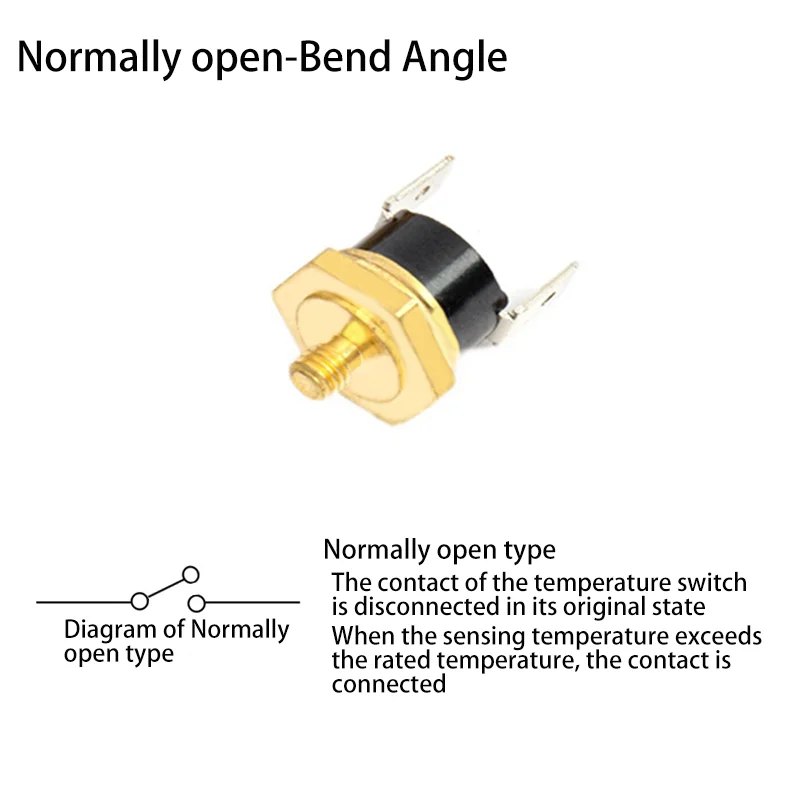 1PCS Normal Open 10A 250V M10 80℃ Temperature Switch Screw Cap KSD301 Insurance Fuse Threaded Mount