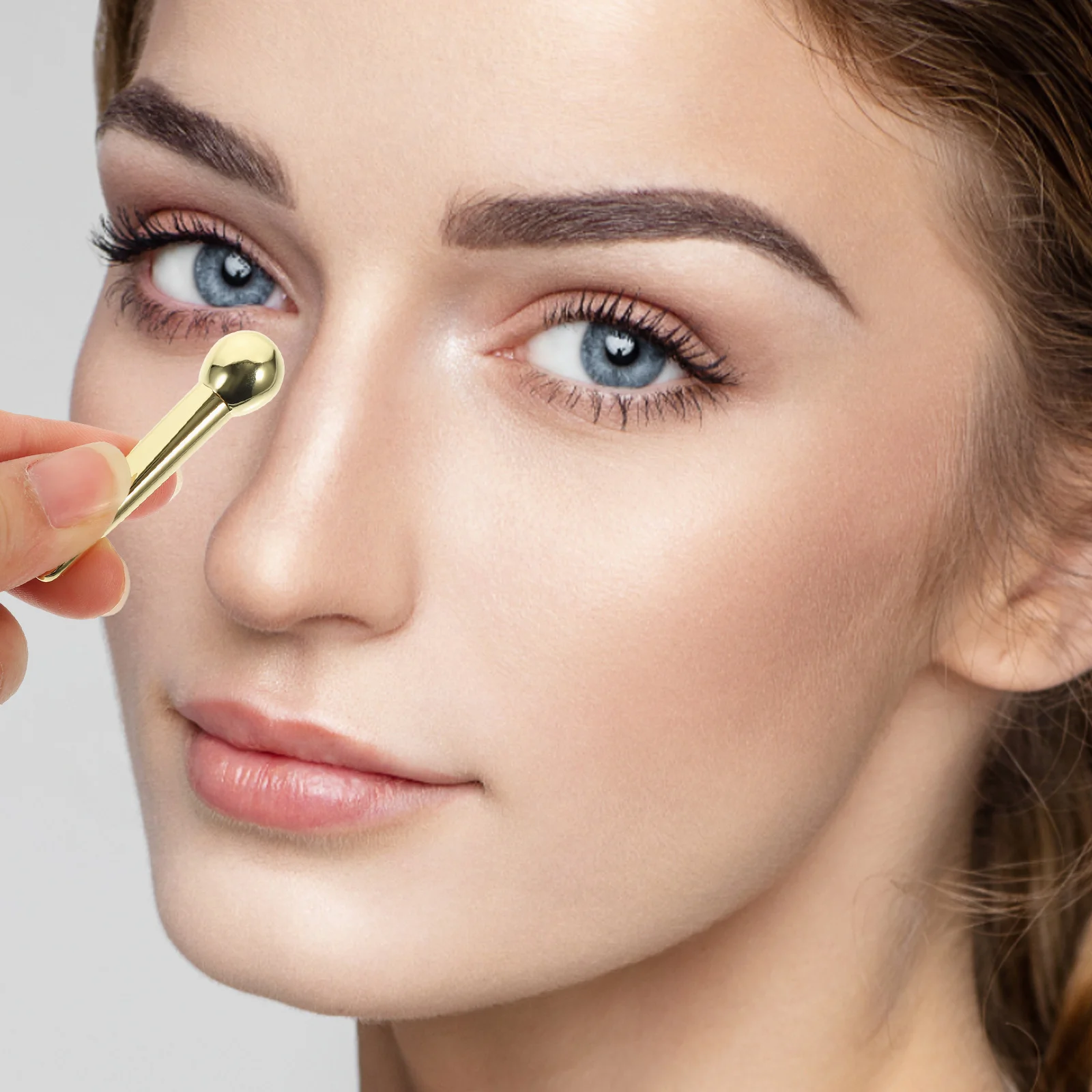 

Eye Massage Tools Cream Applicator Metal Stick Roller Treatment Skin Care Eye Roller Ball Portable Facial