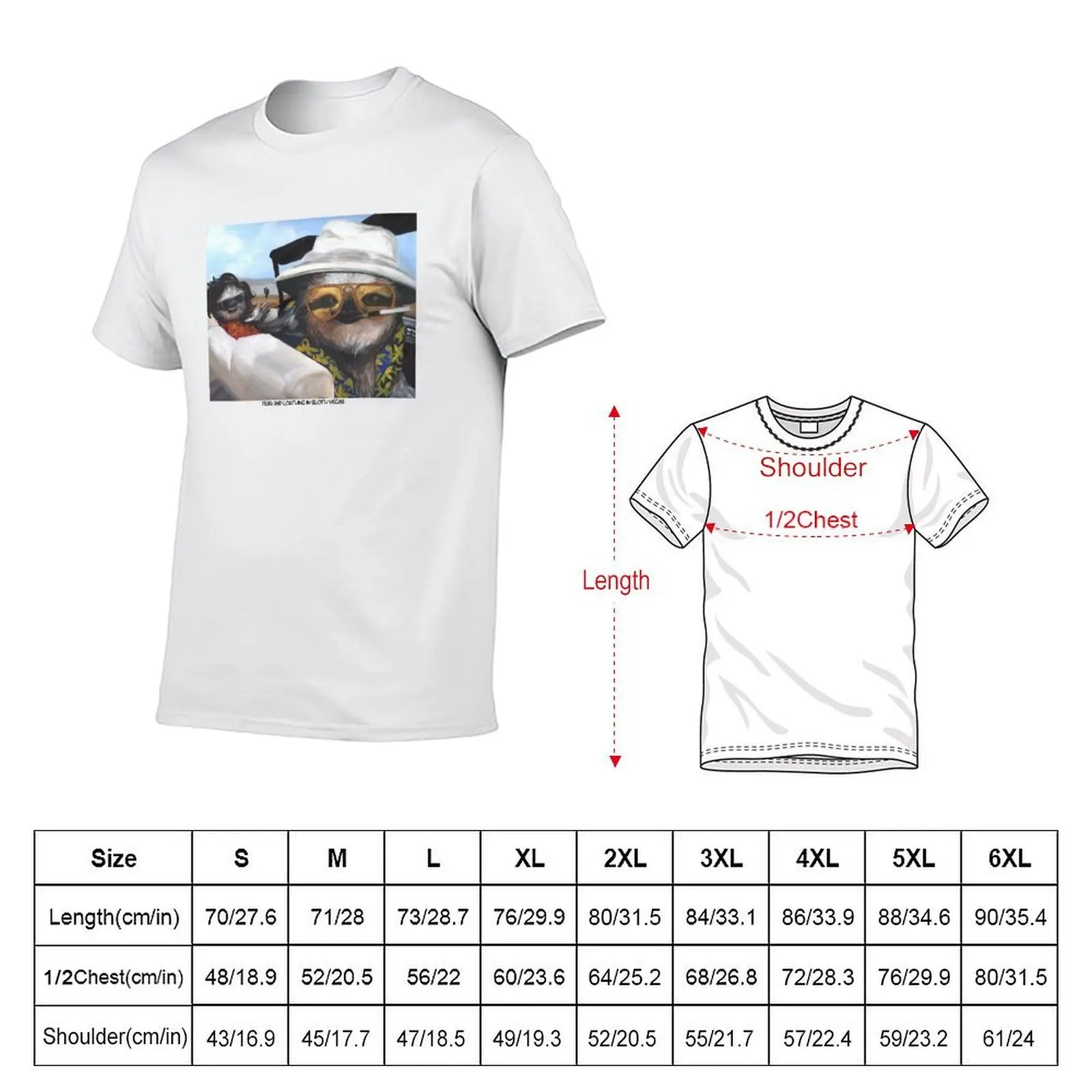 Fear and Loathing in Sloth Vegas T-Shirt vintage rapper graphic tees t shirts for men pack