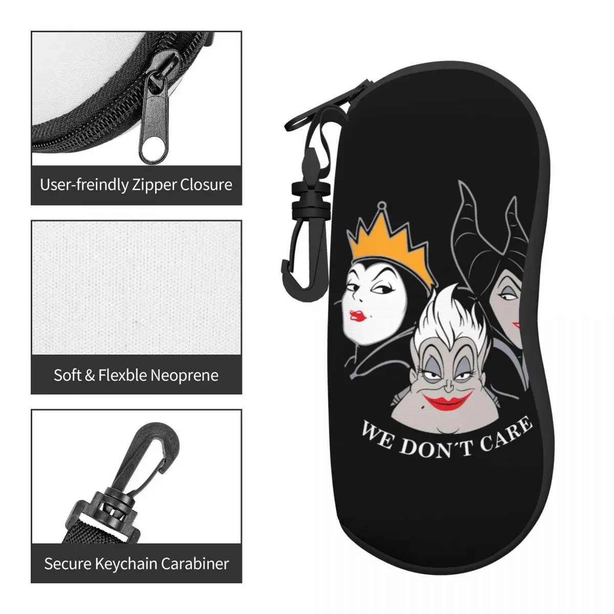 Villains Maleficent Evil Queen Glasses Case Waterproof Funny Cartoon Sunglasses Storage Box Vintage Eyeglasses Box