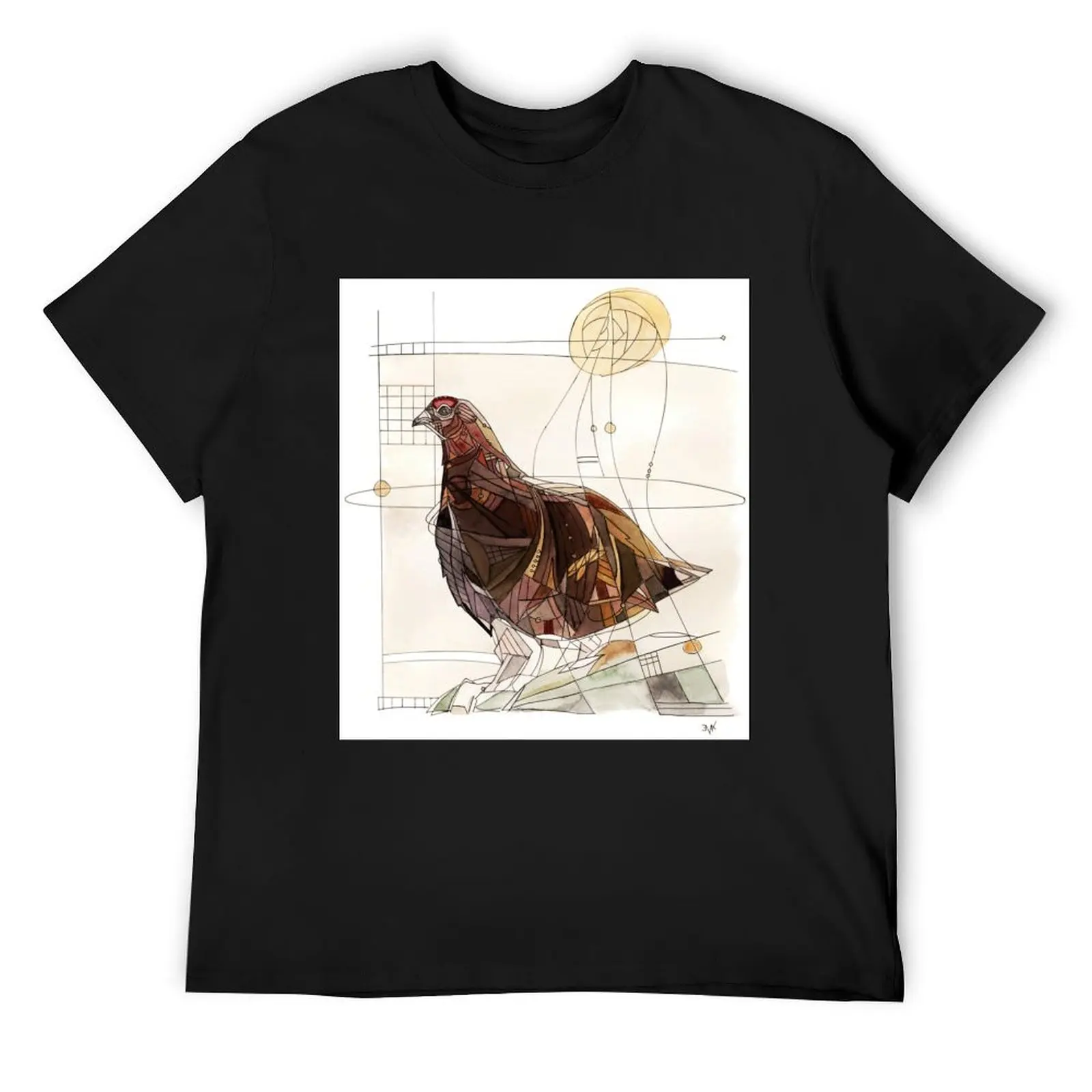 Infamous Grouse- Art Nouveau T-Shirt blue archive basketball graphic tees cotton graphic tees man clothes luxury clothes men