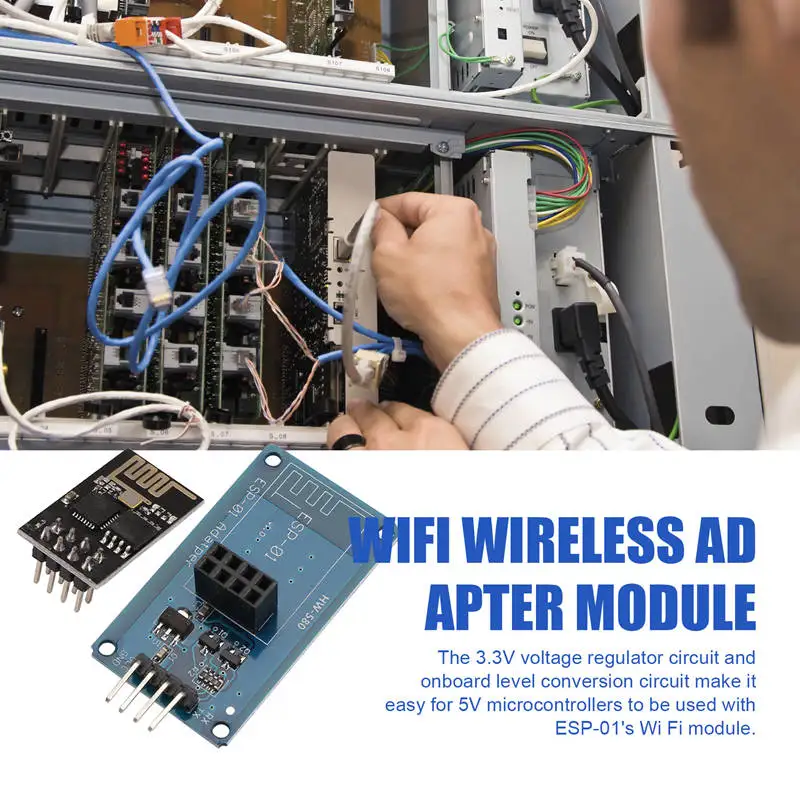 Módulo adaptador inalámbrico Wifi ESP8266, ESP-01, 3,3 V, 5V, Esp01, Breakout, adaptadores PCB