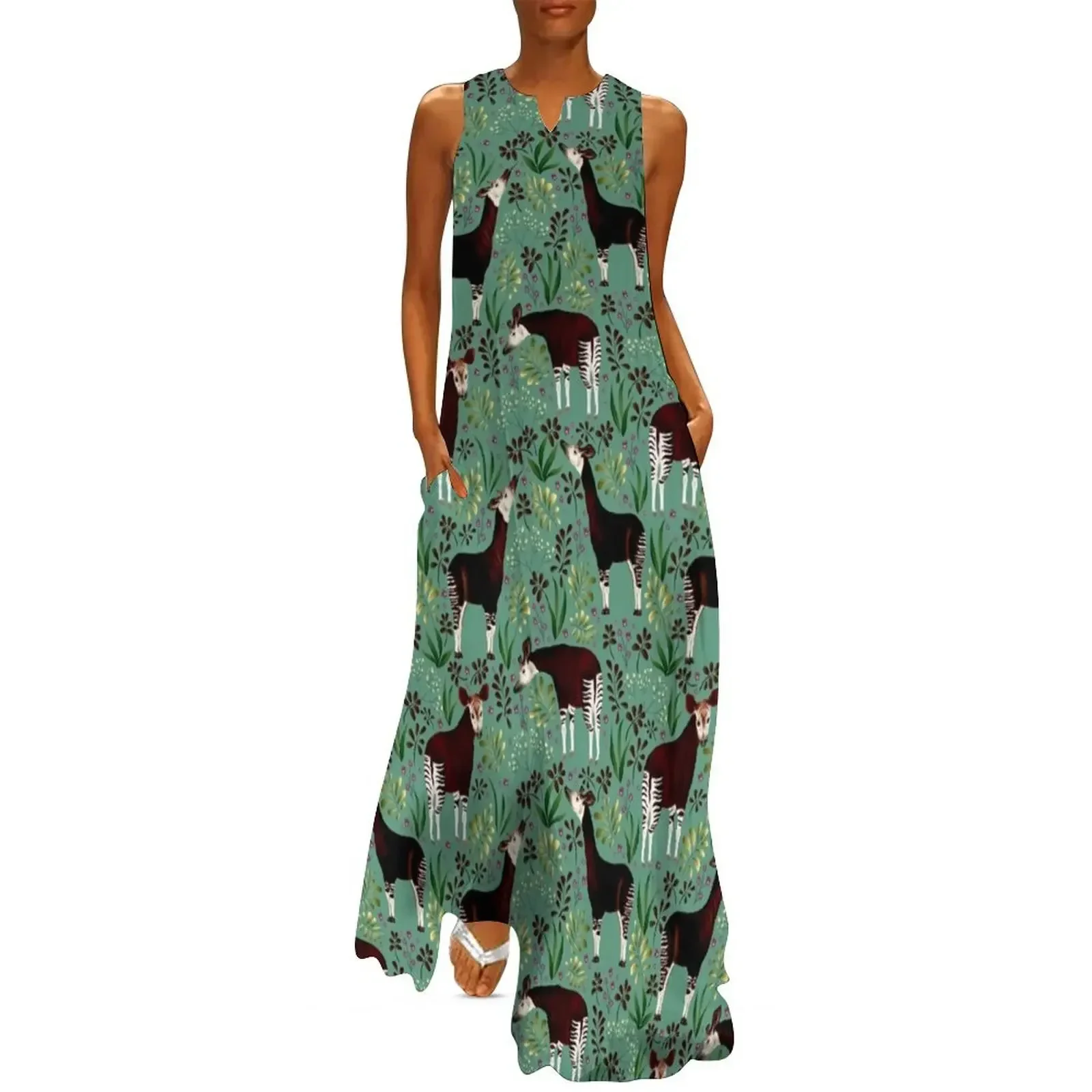

Okapi Animalier Long Dress sexy short dresses daring long dress women summer dress birthday dresses for women