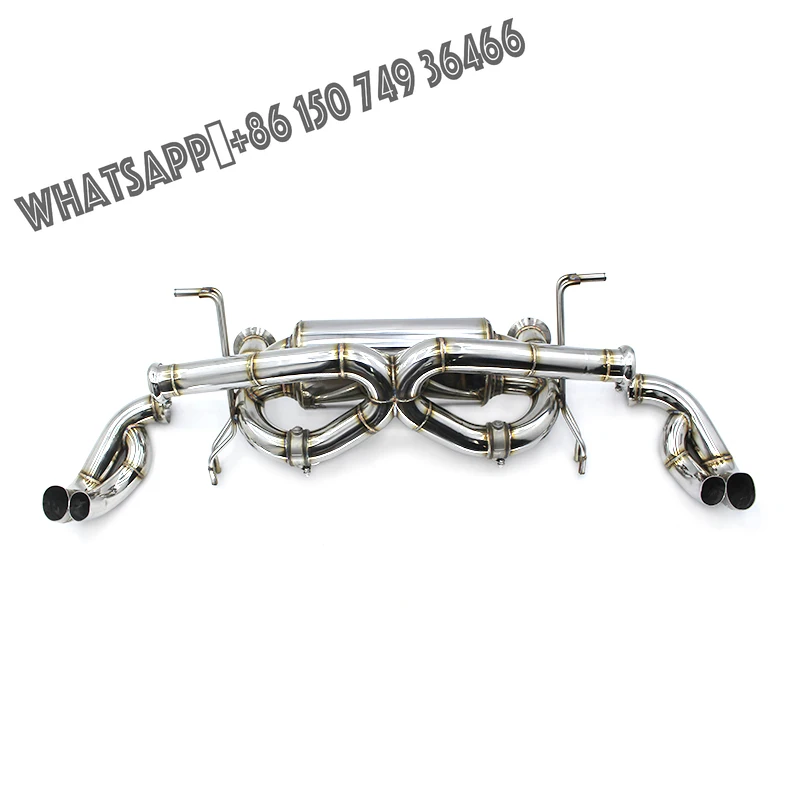 Car Exhaust Catback Muffler for for Audi R8 V8 4.2L 304 Stainless Steel Pipes High Performance Automobile Exhaust Catback