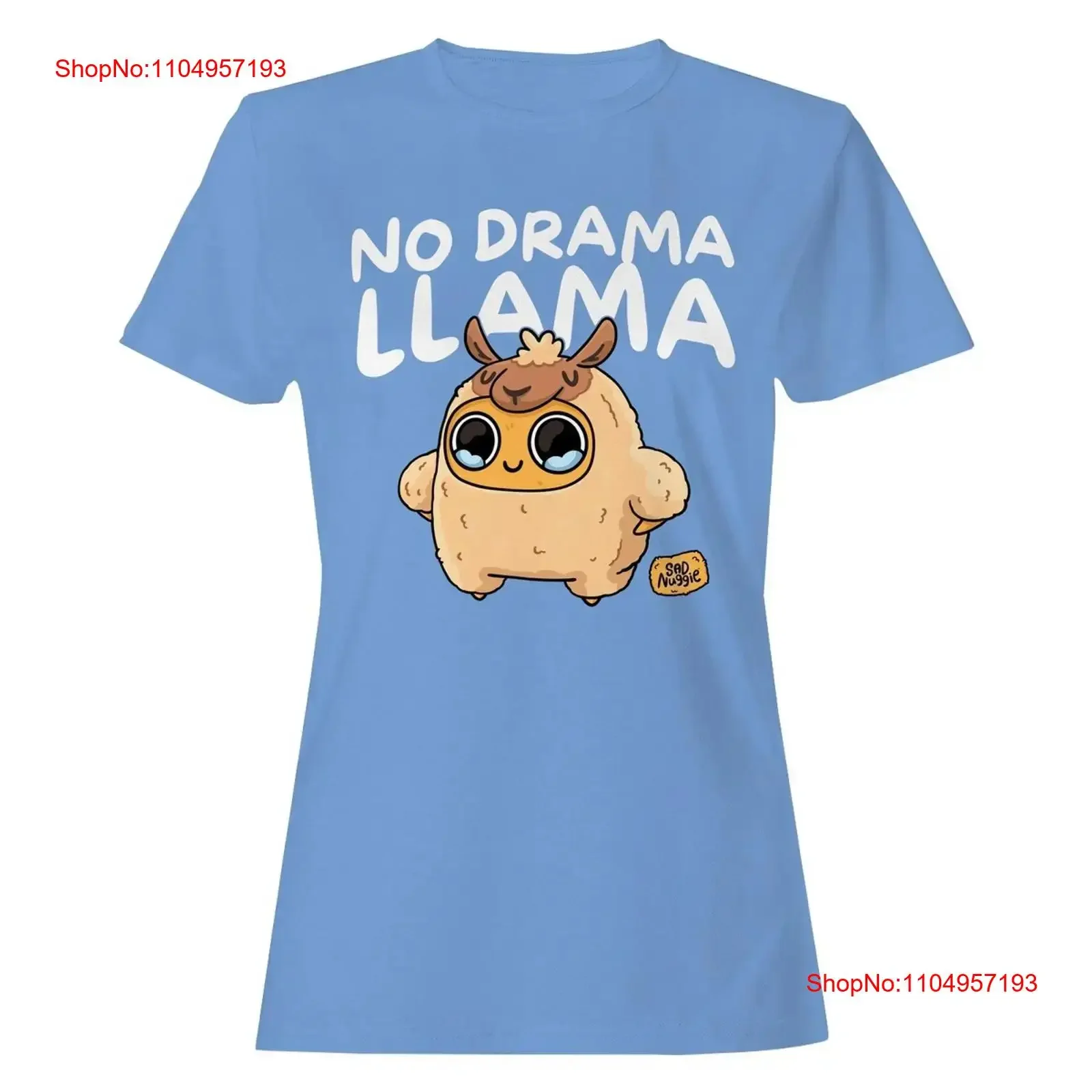 

Официально лицензированная женская футболка Sad Nuggie No Drama Llama, винтажная стираная мягкая повседневная универсальная дизайнерская одежда унисекс