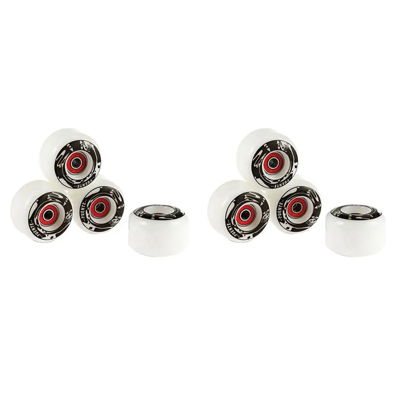 【TRAVEL ESSENTIAL】PUENTE 8Pcs Set Skateboard Wheels Durable PU Skate Wheels Longboard Cruiser Wheels For Ollie Punk And Jumping