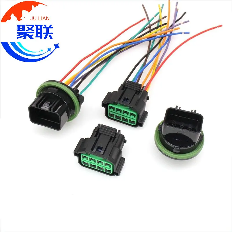 1Set 8Pin HP066-08021 HP075-08030 GL211-08021 Wiring Connector With Cable Harness Plug With Pin Or Wire