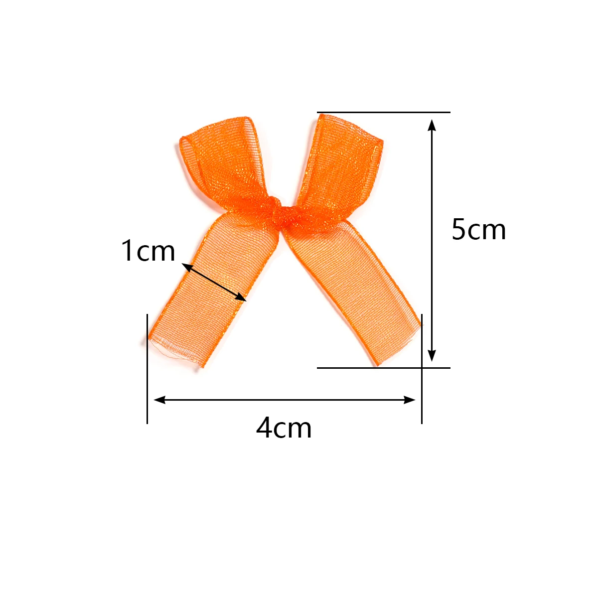 50Pcs 5*4cm Colored Ribbon Bows Gauze Ribbon Bow Packages Gift Wrapping  Flower Craft Decoration Handwork DIY Party Decoration