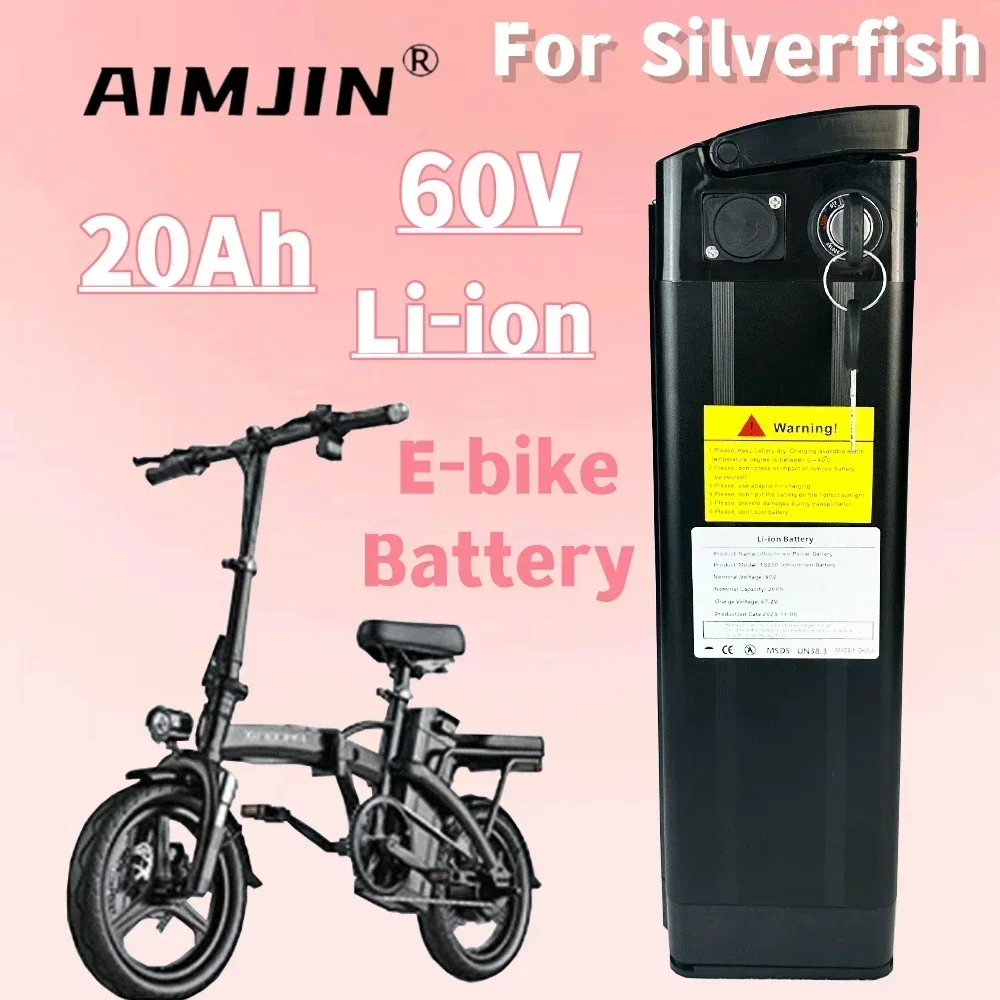 60V 20Ah For Silver Fish Battery Bicycle Lithium Battery For Folding  Bicycle