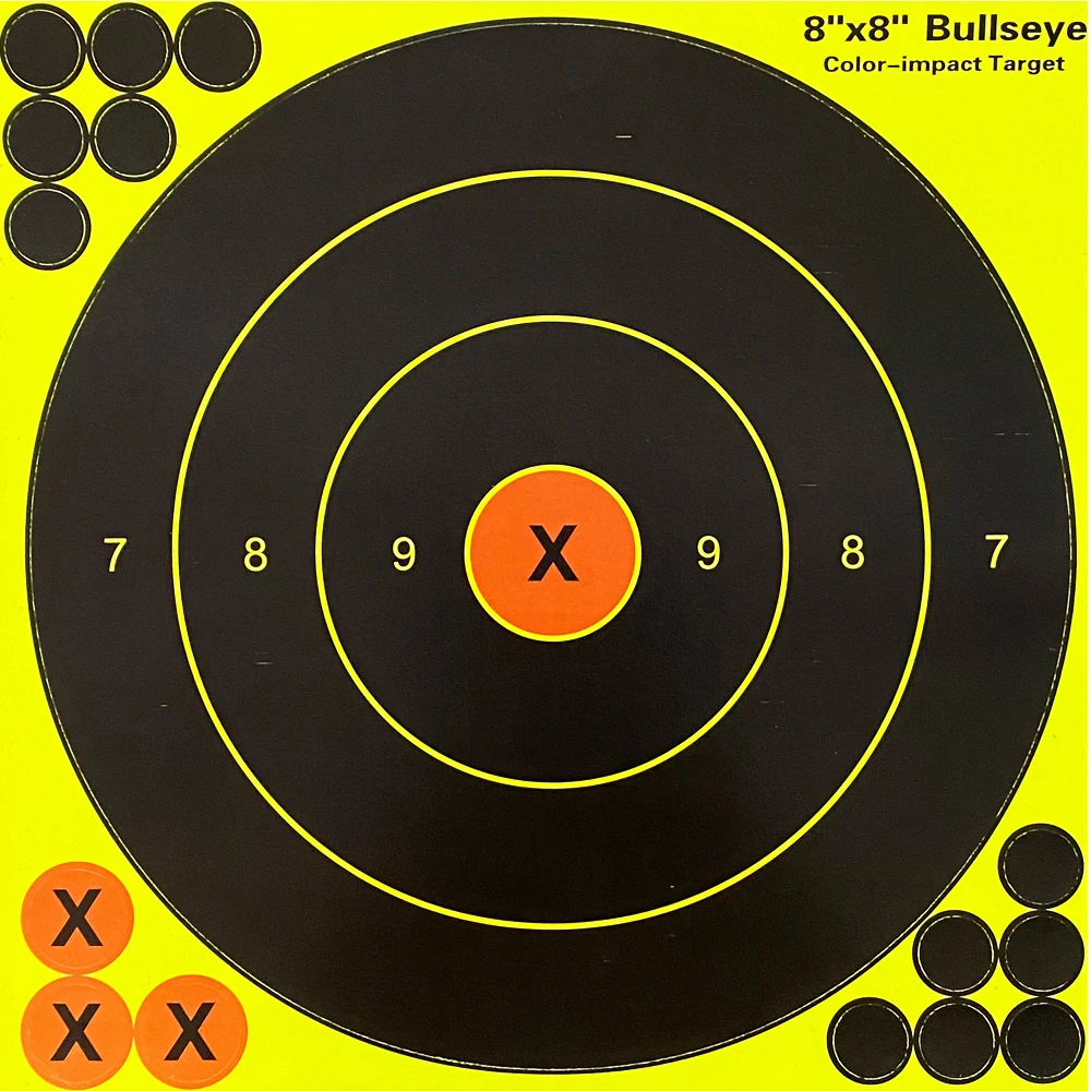 8 Inch/12 Inch Bulleyes Splatter Target 10 Pcs For Air Gun/Air Soft/ BB's Splatter Blooming Target.