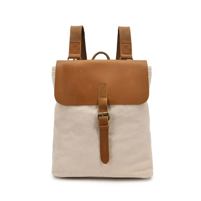 New model Autumn European Retro Patchwork Canvas Shoulder Bag - Double Shoulder Backpack for Women - Daily Stylish Casual Bag