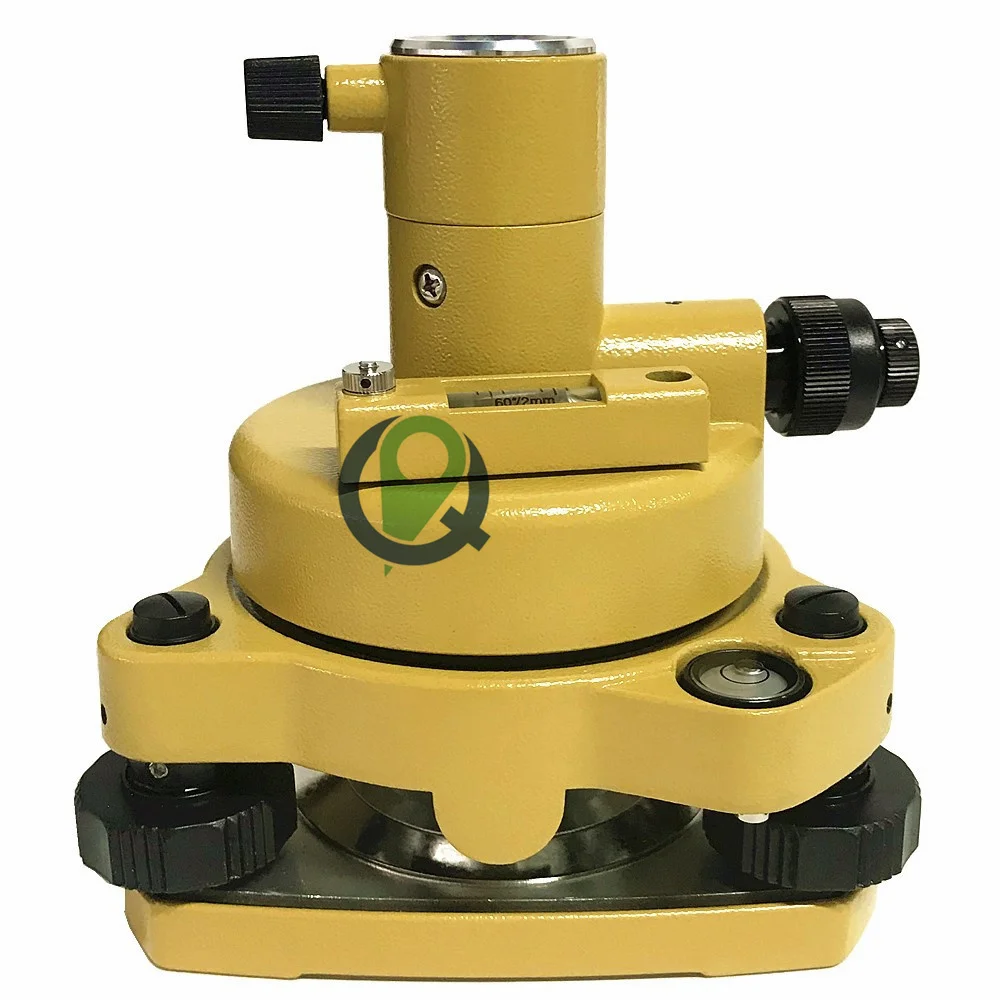 

New version Yellow Tribrach & Adapter With Optical Plummet For Total Station Surveying instrument Black colour