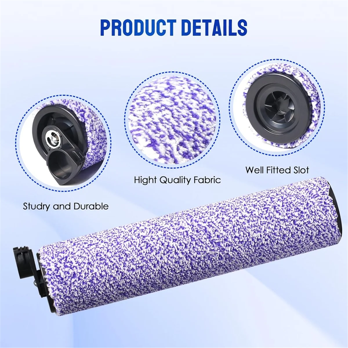 Replacement Roller Brush and Foam Filters for Shark AW201 AW302 WD201 WD100 WD200 WD101 Vacuum Cleaner Accessories