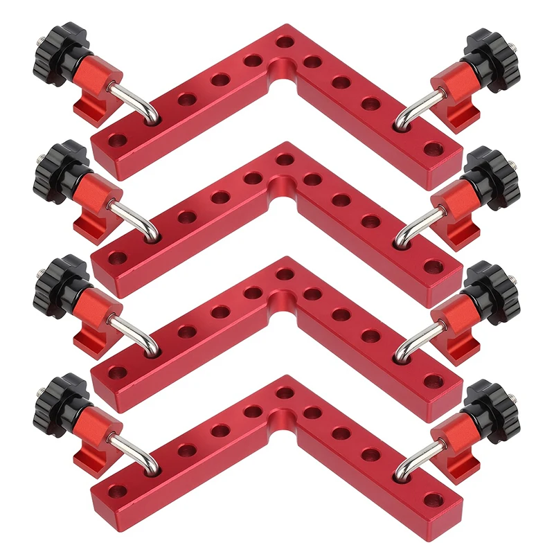 4Pack 120mm 90 Degree Positioning Squares Right Angle Clamps Fixing Clip Woodworking Tools Carpenter Tools