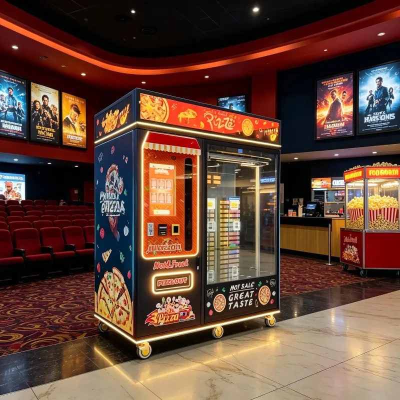 High Efficiency Pizza Vending Machine Customized Fast Dispensing for High Traffic Areas