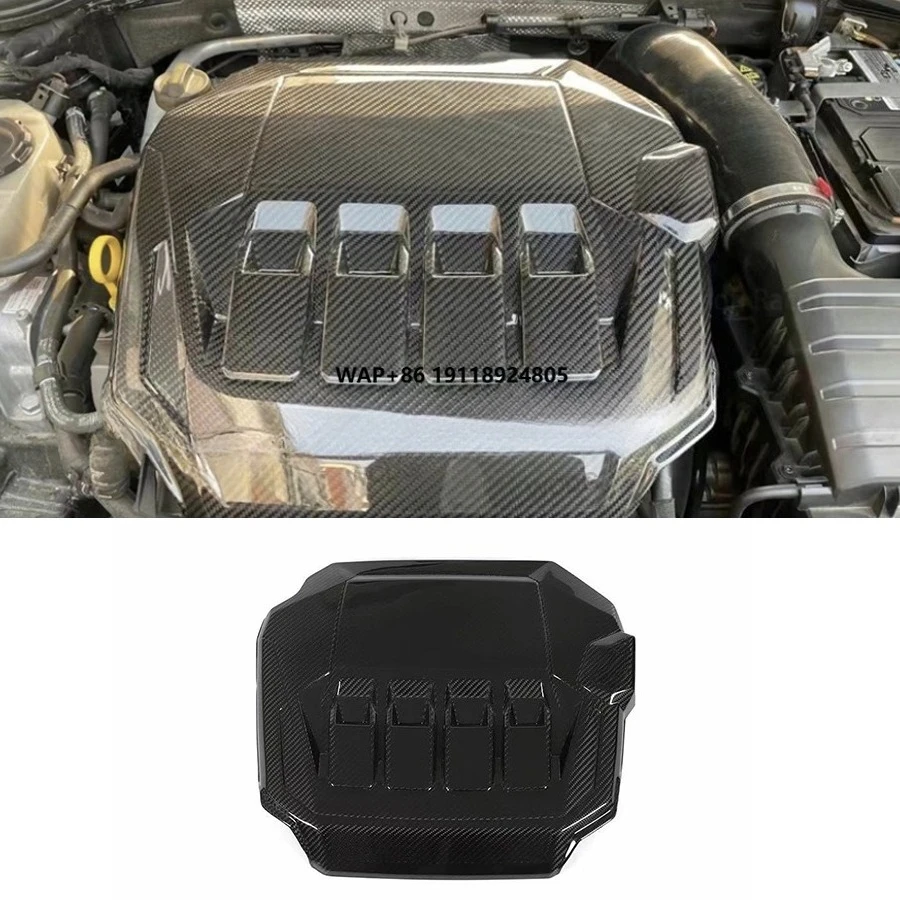 

Golf MK8 Dry Carbon Fiber Engine Cover Part for for VW Golf 8 MK8 GTI 2021-2023 Front Hood Engine Cover Bodykit