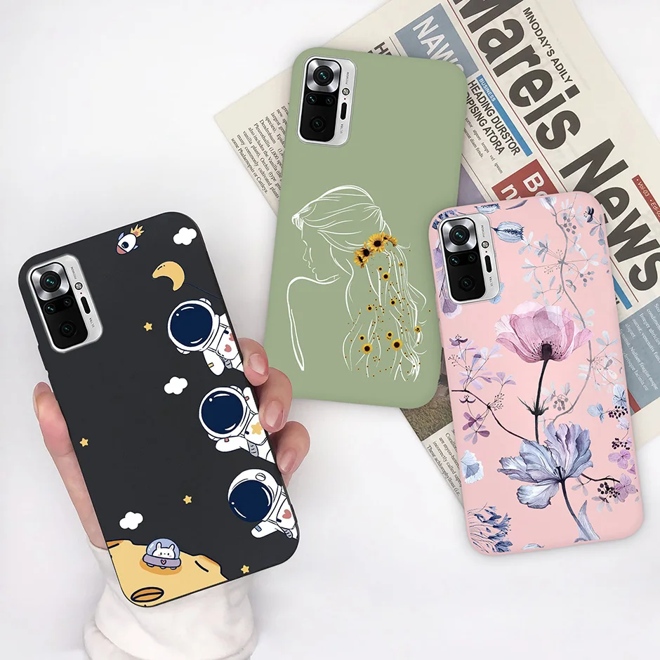 For Xiaomi Redmi Note 10 Pro 4G Case Cute Sweet Girls Cartoon Soft Shell For Redmi Note 10 Pro Max New Design Colorful Fundas