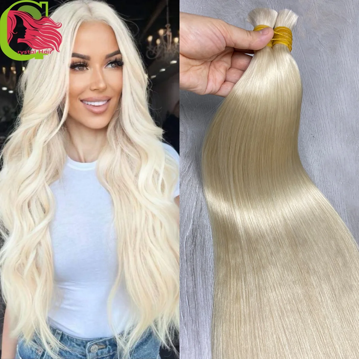 

613 человеческие волосы для плетения, наращивание человеческих волос без утка Cheveux Naturel Vietnamita 1b613, медовая блондинка, пучки волос Humain