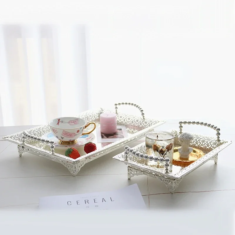 High Appearance Level for Decoration Wedding Model Room Food Porch Key Tray European Type Desktop Tea