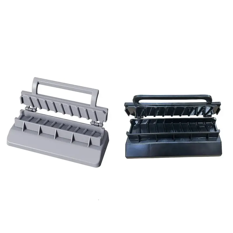 AS63-Large Kebab Maker Press, Plastic Kabab, Manual Kabob Mould, Kabob Maker Barbecue Skewers Easy Install Black + Gray
