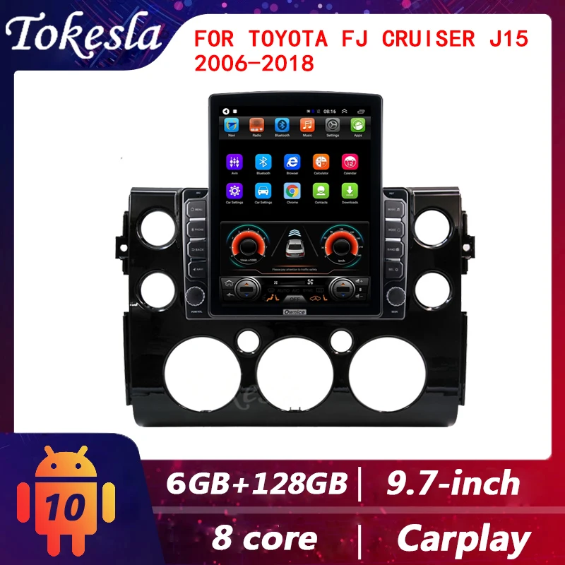 

Tokesla For Toyota FJ Cruiser J15 Android Auto Car Radio Multimedia Dvd Player Tesla Touch Screen Stereo Receiver 2 Din Carplay