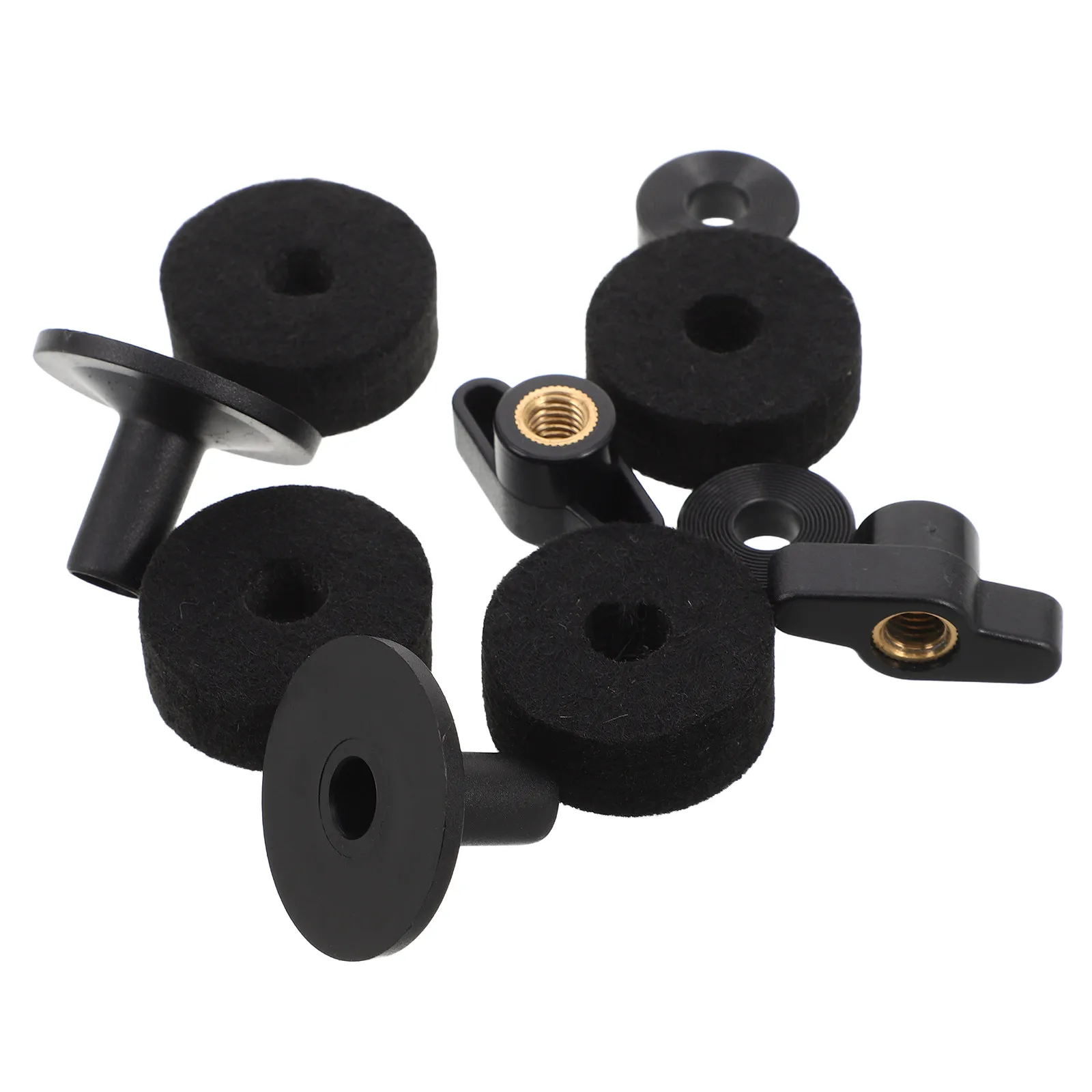 1Set Cymbal Felt Pad Sleeve Wing Nut Combo Drum Hardware Kit Stable Mount Shock Absorption Crisp Sound Cymbal Stand Accessories
