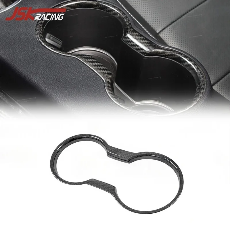 

Carbon Fiber Car Interior Trim Cup Holder Surround for 2015-2018 Ford Mustang