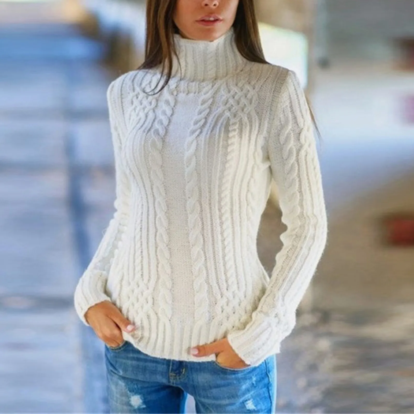 

2024 New Women Loose Sweater Winter Casual Chic Cashmere Oversize Thick Sweater Pullovers Pullover Female Long Sleeve