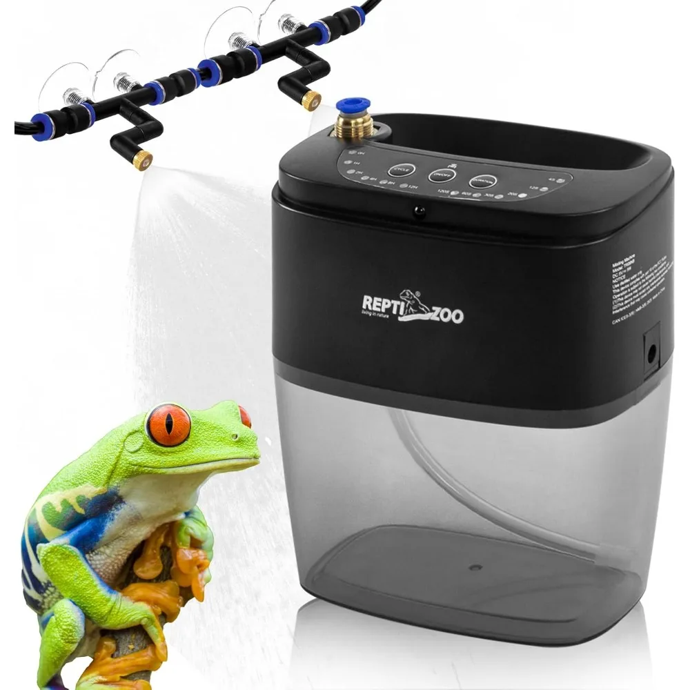 

800ml Reptile Mister Fogger Portable Mister for Reptile Tank Reptile Enclosure Misting System Terrarium Mister with 2PCS Nozzles