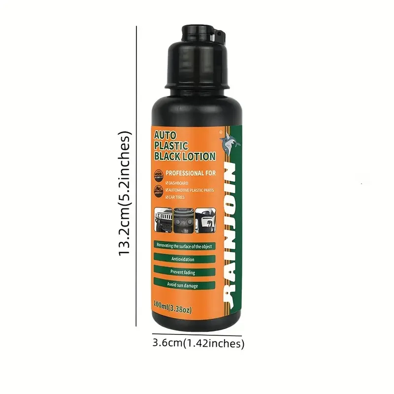 Crystal clear car plastic repair agent - car interior and panel renewal wax coating agent, advanced car care polish