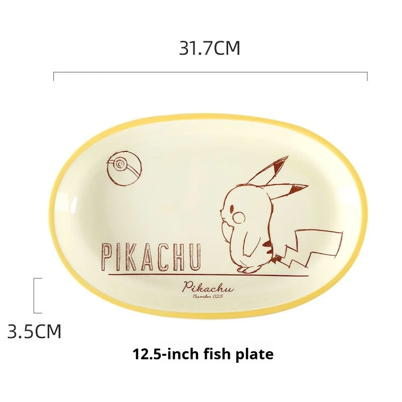 Pokemon Ceramic Tablewre Set Pikachu Ceramic Dinnerware Pokemon Plates Bowls Safe Complete Dishes Complete Tableware Set