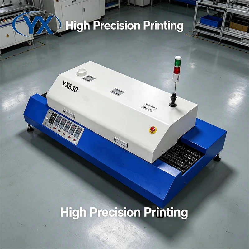 Hot Wind Reflow Solder Oven Machine YX530 with up 3 Down 2 Heating Zone Pick and Place Assembly Line