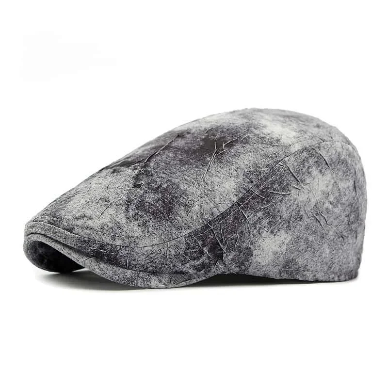 Blue Denim Beret  Unisex Fashion Y2k Girls Baseball Cap Spring Summer Goth Retro Washed Denim Old Print Short Brim Hat for Women