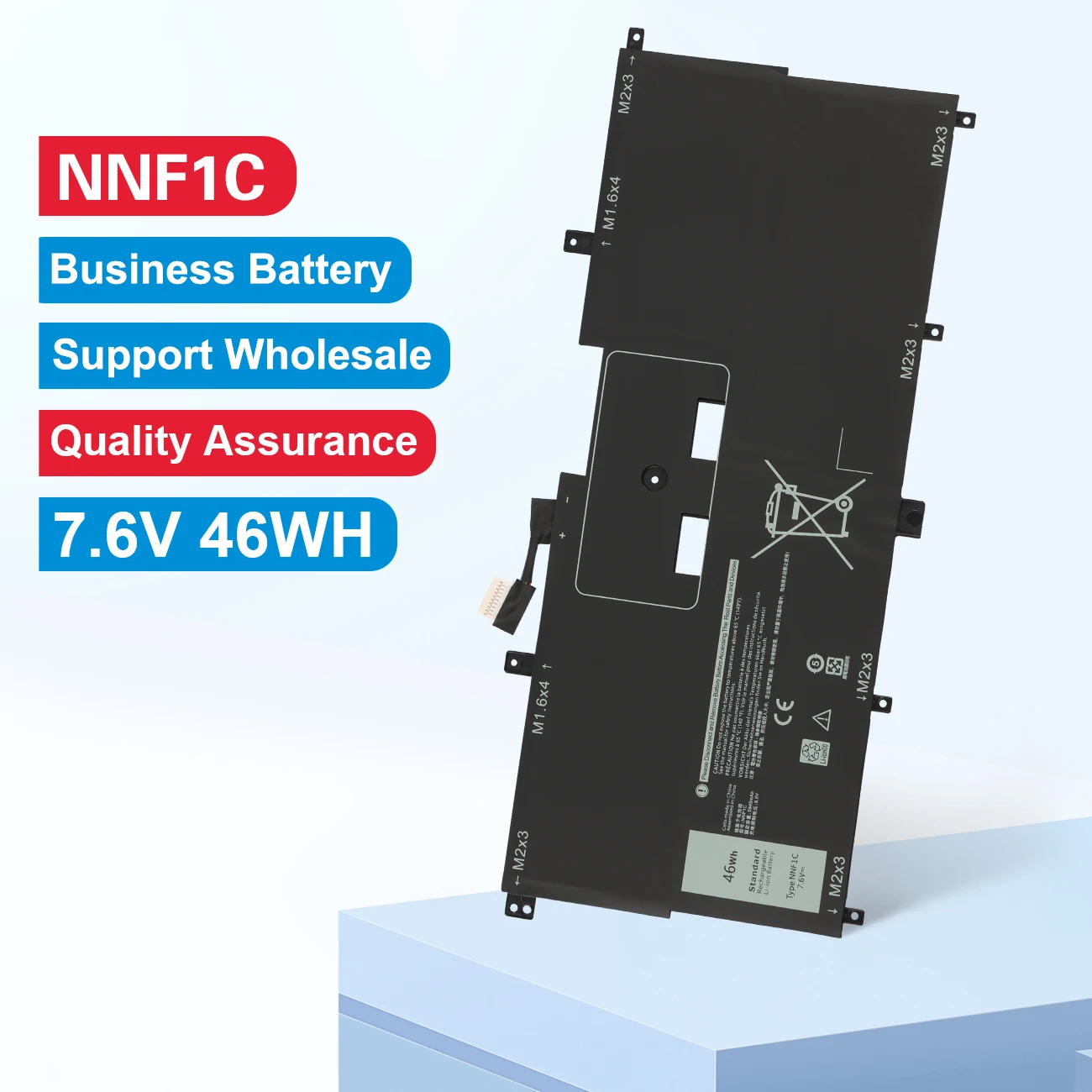 KingSener NNF1C HMPFH Laptop Battery For Dell XPS 13 9365 XPS13-9365-D1805TS,D1605TS N003X9365-D1516FCN NP0V3 P71G P71G00 46WH