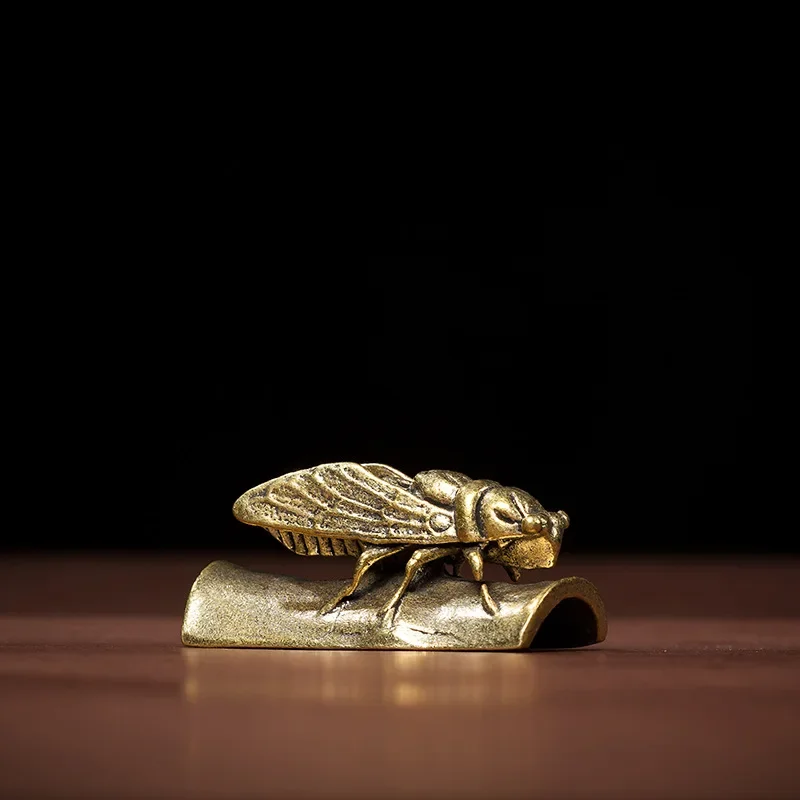 1/2Pcs Zhizuo ornament pure copper cicada paperweight Yiming amazing paper pressing study study living room office