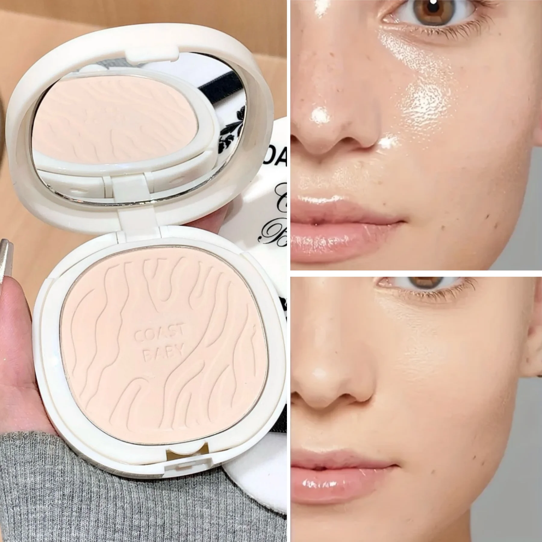 

1pc Matte Pressed Powder - Oil Control, Translucent Finish, Long-Lasting, Blurs Pores, Vegan & Cruelty-Free