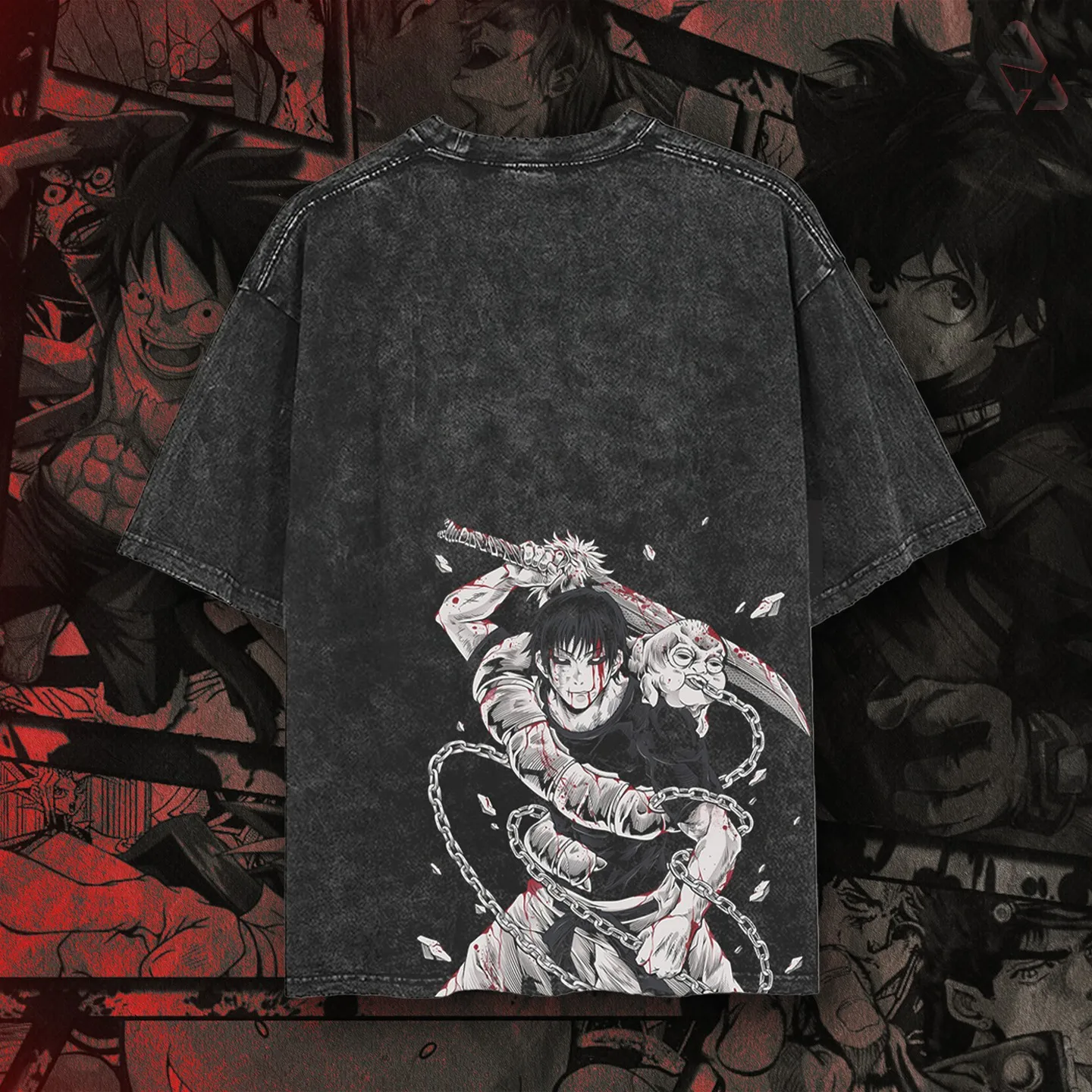 Jujutsu Kaisen T-shirt graphique délavé à l'acide surdimensionné Y2k T-shirt hommes femmes coton lourd à manches courtes décontracté vêtements amples t-shirts