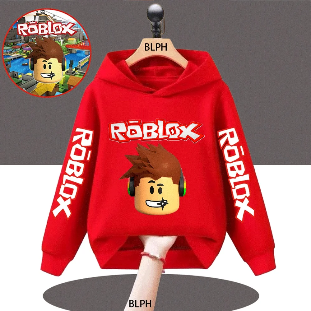 Stylish Roblox Print Kids Hoodie with Cool Hairstyle and Headphones Design for Fashionable Little Gamers
