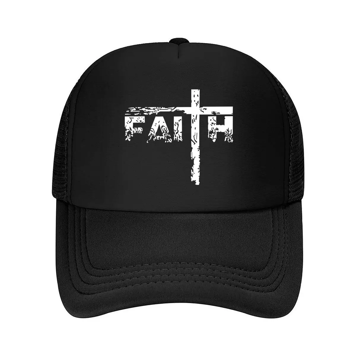 A Flat Brimmed Hip-hop Cap Baseball Cap with Cross Letters and Interesting Patterns, Adjustable Styl 2026 Mesh Baseball Cap