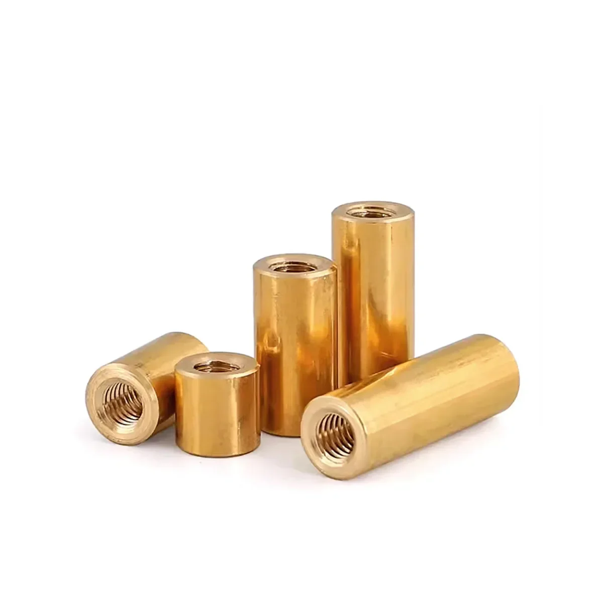 Brass Circular Elongated Double Threaded Copper Column With Solid Two Threaded Isolation Column In The Middle M1.6M2M3M4M5M6M8