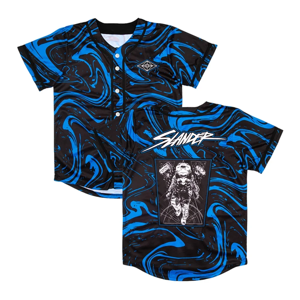 

Slander Merch Spaceman Baseball T-shirt Women/Men Fashion Summer Short Sleeve Graphic Tees Streetwear Hip Hop Baseball Jersey