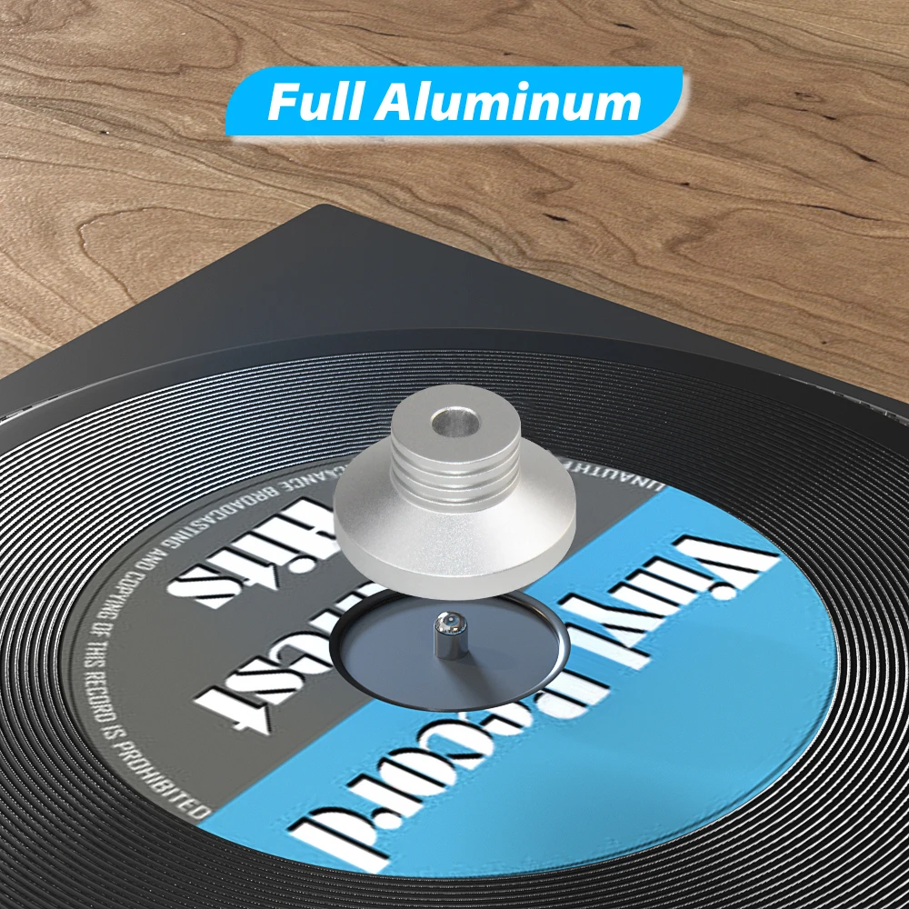 45 RPM Turntable Adapter Aluminum 7 inch EP Record Turntable Phonograph Vinyl Record Center Adapter