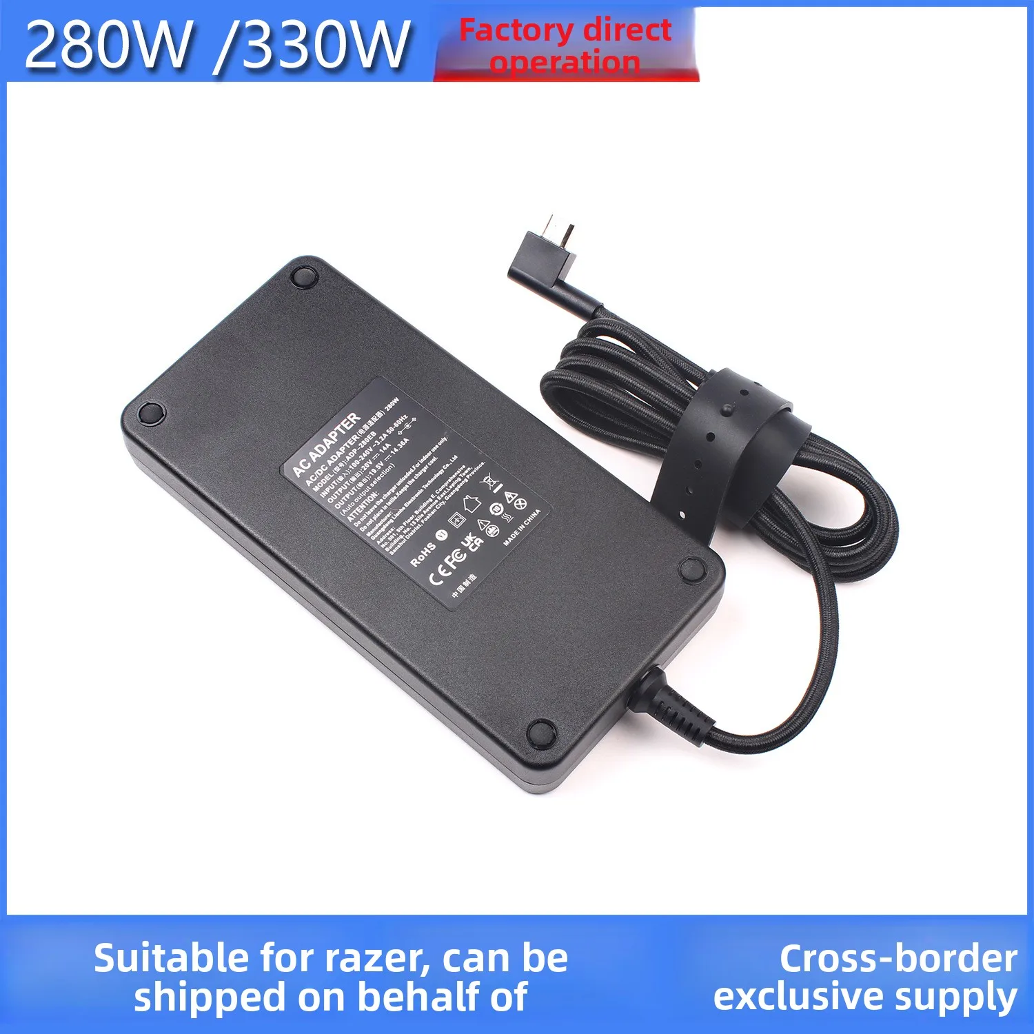 FOR  Razer Spirit Blade 1/16/18 Notebook Power Supply 19.5V14.36A Charger 280W Cable