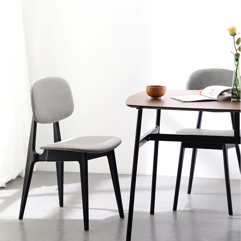 Dining chair Modern minimalist home Nordic restaurant Soft bag chair Backrest stool Leisure