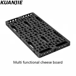 KUANJIE CB20*10 for installing cheese board camera cage on guide rail block, 1/4 3/8 porous connection quick installation board