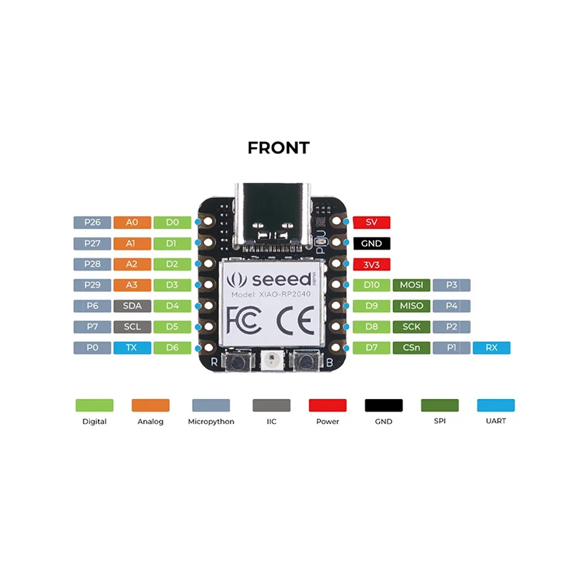 10 шт./1 шт. RP2040 см. XIAO Raspberry Pi модуль макетной платы для Arduino/MicroPython/CircuitPython