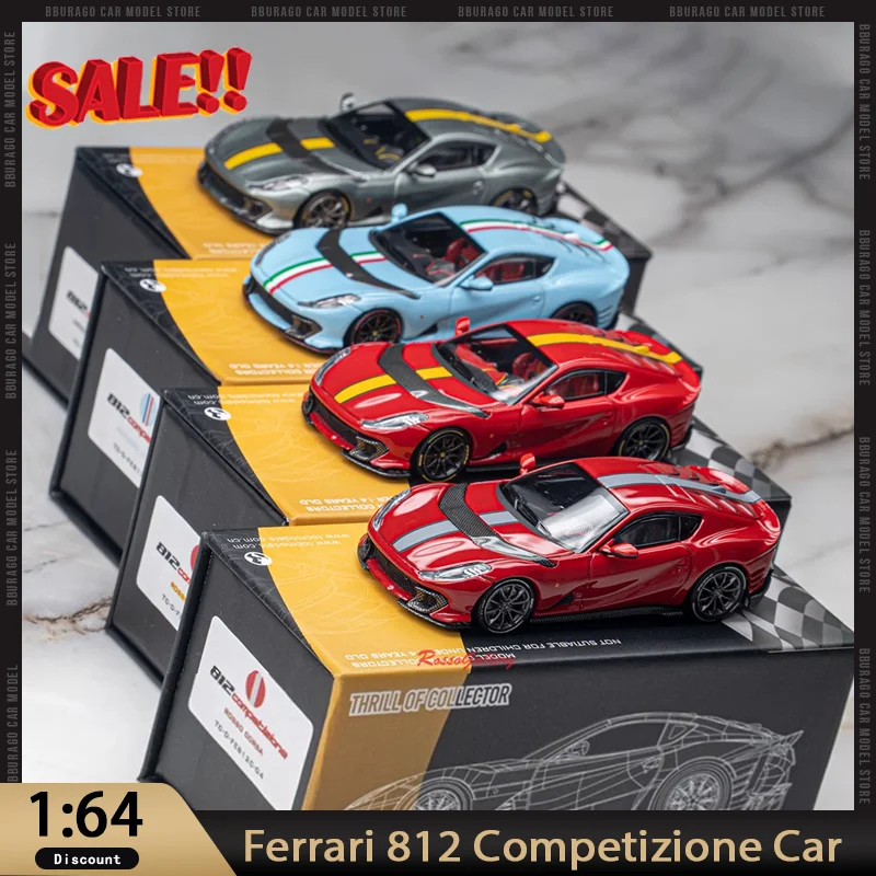 

New In Stock 1: 64 TOC 812 Competizione model Car Alloy Miniature Diecast Collection Ornaments Custom Toys Kids