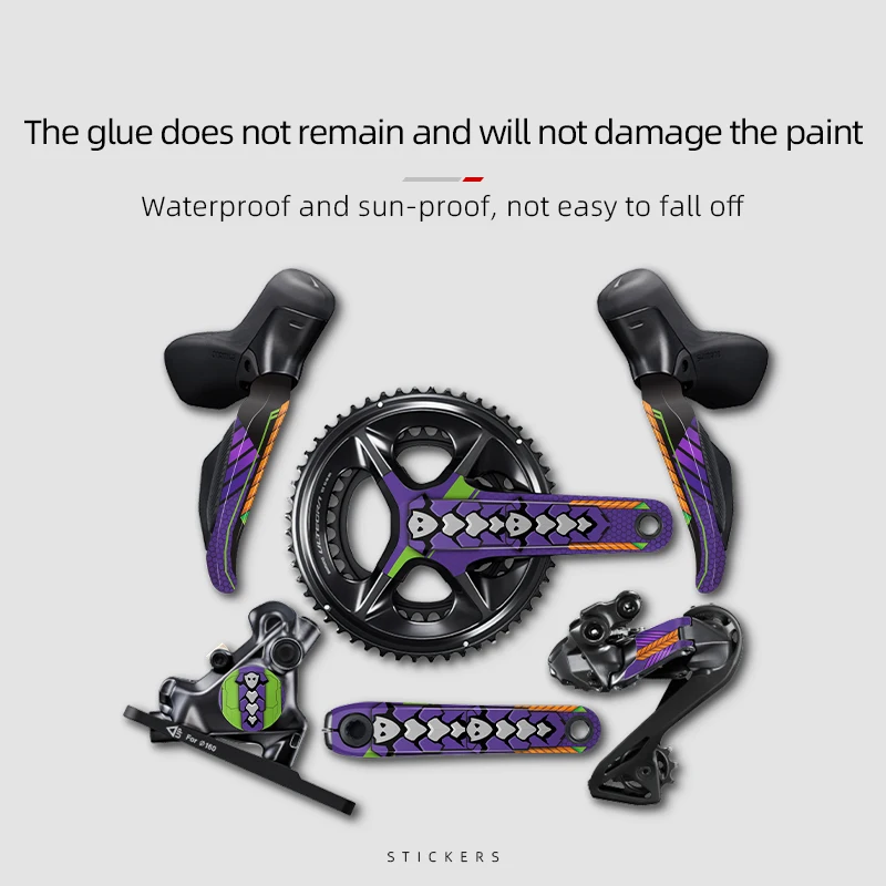For Shimano Ultegra Di2 R8170 Groupset Color Change Film, Road Bike Crankset/Chainring/Shifter Protective Coating Custom Paint