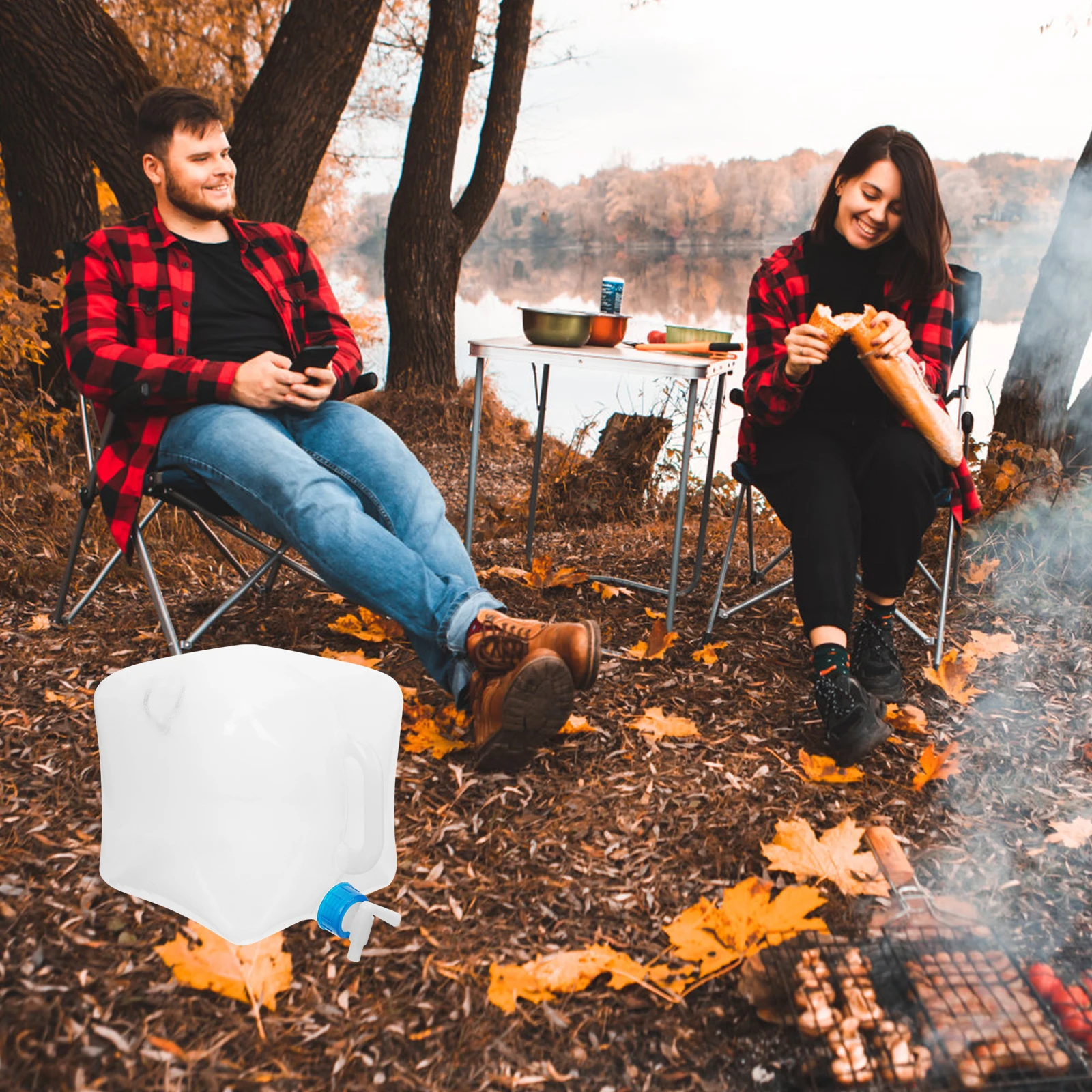 

Foldable Portable Water Storage Bag Container for Outdoor Activities Collapsible
