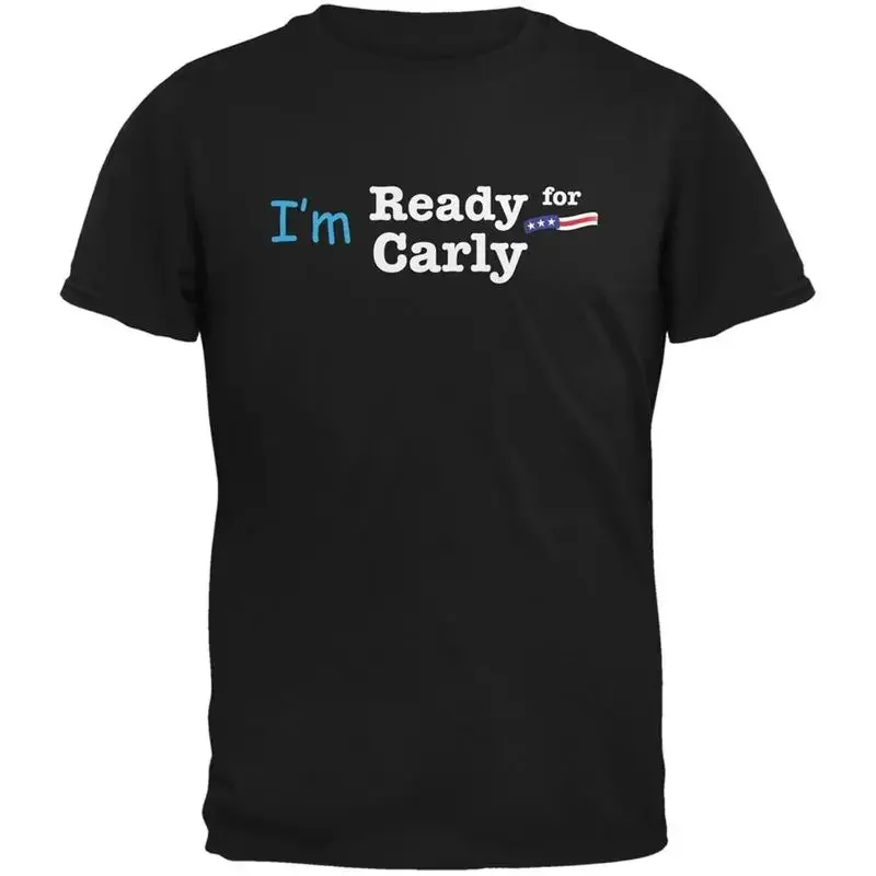 Election 2016 I'm Ready For Carly Fiorina Black Adult T Shirt